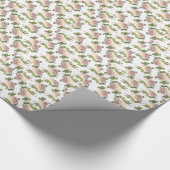 Elegant schöne, rot-weiße Elfenbeinrosen Geschenkpapier (Ecke)