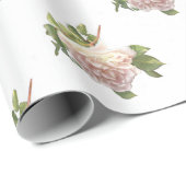 Elegant schöne, rot-weiße Elfenbeinrosen Geschenkpapier (Rolleneckpunkt)