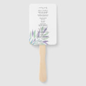 Elegant Schönes Lila Boho Wasserfarben Fächer (Rückseite)