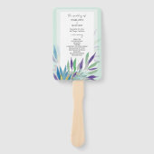 Elegant Schönes Lila Boho Wasserfarben Fächer (Vorderseite)