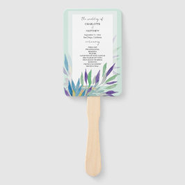 Elegant Schönes Lila Boho Wasserfarben Fächer