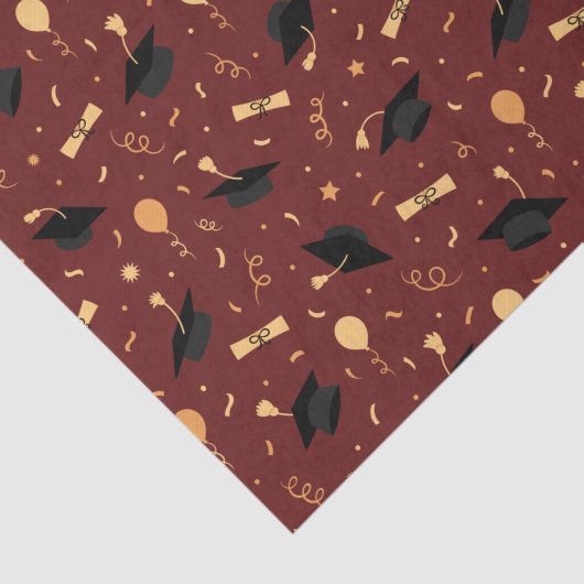 Elegant School Abschluss Thema Burgundy  Seidenpapier (Ausschnitt)