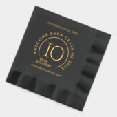 Elegant School College University 10-Year Reunion Servietten Mit Folie (Links)