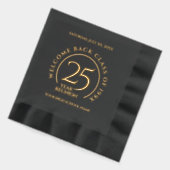Elegant School College University 25-Year Reunion Servietten Mit Folie (Links)