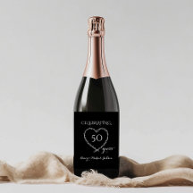 Elegant Schwarz 50 Jahre Jubiläum mit Kranz