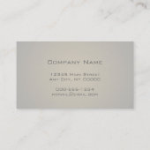 Elegant Schwarz bis Tan Ombre Custom Business Card Visitenkarte (Rückseite)