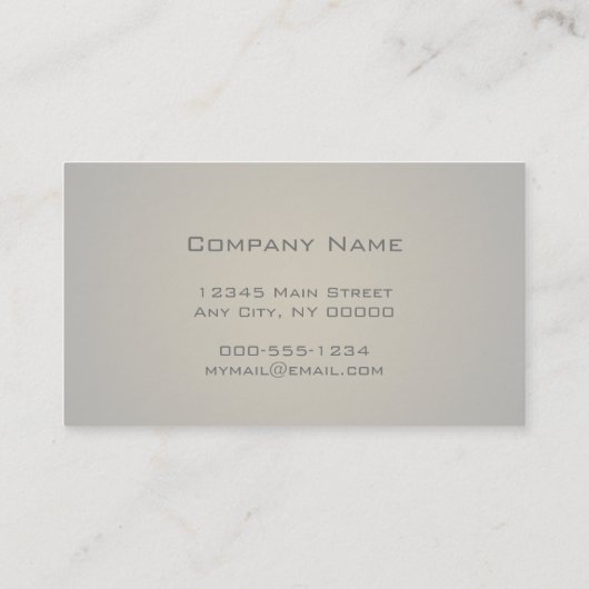 Elegant Schwarz bis Tan Ombre Custom Business Card Visitenkarte (Rückseite)