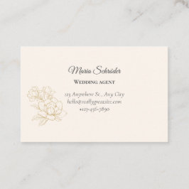 Elegant Schwarz & Creme Visitenkarte