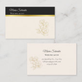 Elegant Schwarz & Creme Visitenkarte (Vorne/Hinten)