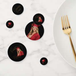 Elegant schwarz-goldene Abschlussfeier  Konfetti
