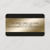 Elegant, schwarz, goldene Lashes, Makeup-Künstler Visitenkarte (Rückseite)