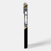 Elegant schwarz grau einzigartig geometrisch Case-Mate iPhone hülle (Rückseite / Links)