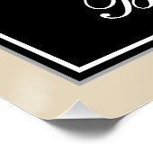 Elegant, schwarz, Imitate Gold 99. Geburtstag + Na Poster (Ecke)