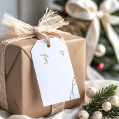 Elegant Schwarz und Gold Frohe Weihnachten Geschenkanhänger