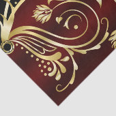 Elegant, schwarz und gold, Vintager Damast Seidenpapier (Ausschnitt)