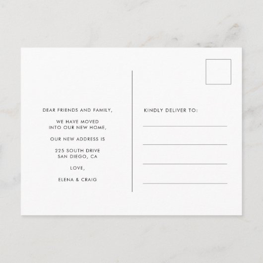 Elegant Schwarz und Weiß Wir haben die Ankündigung (Rückseite)