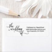 Elegant Schwarz-weiß DIE WÄDE DER Rücksendeadresse (Insitu)