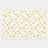 Elegant Schwarz-weiß & gelb Frohe Weihnachten Geschenkpapier Set (Vorderseite 3)