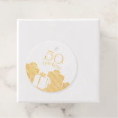 Elegant Schwarz-weiß Gold 50 und vorzüglich Geschenkanhänger (Mit Box)