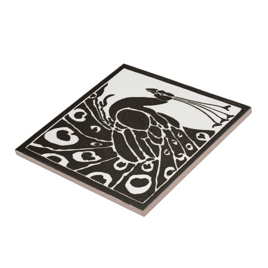 ELEGANT SCHWARZ-WEISS PEACOCK FLIESE (Seite)