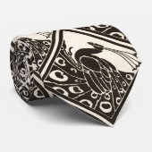 ELEGANT SCHWARZ-WEISS PEACOCK KRAWATTE (Gerollt)