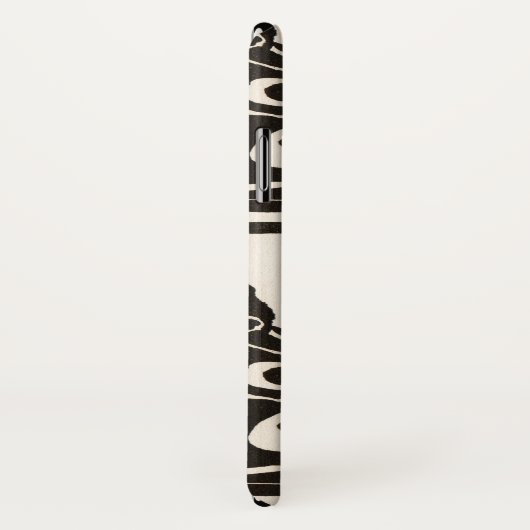 ELEGANT SCHWARZ-WEISS PEACOCK RED RUBY GEM MONOGRA Case-Mate iPhone HÜLLE (Hinten/Rechts)