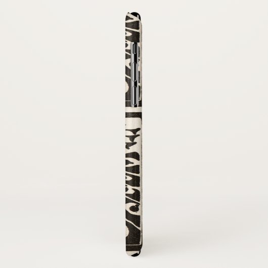 ELEGANT SCHWARZ-WEISS PEACOCK RED RUBY GEM MONOGRA Case-Mate iPhone HÜLLE (Hinten/Links)