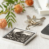 ELEGANT SCHWARZ-WEISS PEACOCK SCHLÜSSELANHÄNGER (Seite)