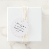 Elegant Schwarz-weiß Vielen Dank Gastgeschenk Hoch Geschenkanhänger (Beispiel)