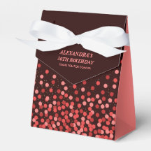 Elegant Schwarze Rote Konfetti Danke