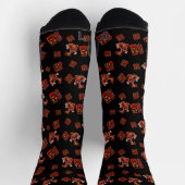 Elegant Schwarzer Roter Drache Chinesisch Neues Ja Socken (Oben)
