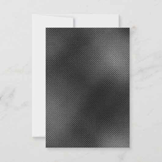 ELEGANT SCHWARZGOLD EMBOSSED LAYER CUSTOM UAWG RSVP KARTE (Rückseite)