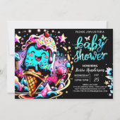 Elegant Scoop Ice Cream Boy Baby Shower Einladung (Vorderseite)