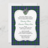 Elegant Scott Clan Tartan Wedding Einladung (Vorderseite)