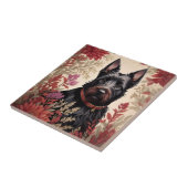 Elegant Scottish Terrier Dog Portrait Fliese (Seite)