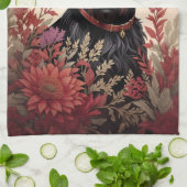 Elegant Scottish Terrier Dog Portrait Geschirrtuch (Gefaltet)
