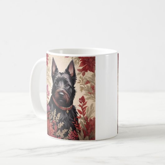 Elegant Scottish Terrier Dog Portrait Kaffeetasse (Vorderseite Links)