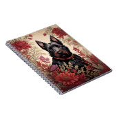 Elegant Scottish Terrier Dog Portrait Notizblock (Rechte Seite)