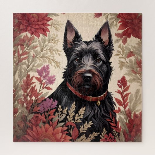 Elegant Scottish Terrier Dog Portrait Puzzle (Vertikal)