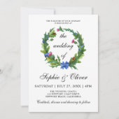 Elegant Scottish Thistle Floral Wedding Einladung (Vorderseite)