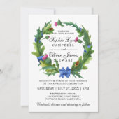 Elegant Scottish Thistle Floral Wedding Einladung (Vorderseite)