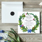 Elegant Scottish Thistle Floral Wedding Einladung