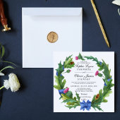 Elegant Scottish Thistle Floral Wedding Einladung