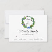 Elegant Scottish Thistle Floral Wedding RSVP Cards Einladung (Vorderseite)