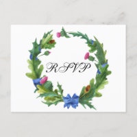 Elegant Scottish Thistle Wedding Meal Choice UAWG