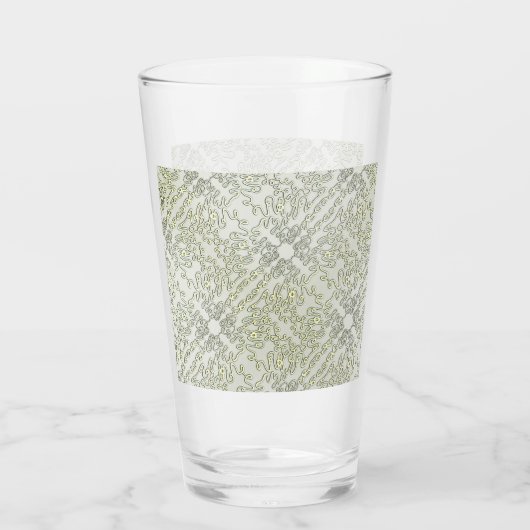 Elegant Scribble Pattern in Gold & Silver Glas (Rückseite)