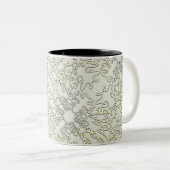 Elegant Scribble Pattern in Silver & Gold Zweifarbige Tasse (VorderseiteRechts)