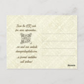 Elegant Scribble Pattern Postkarte (Rückseite)
