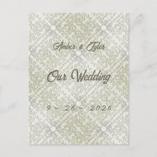 Elegant Scribble Pattern Postkarte (Vorderseite)