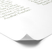 Elegant Scrip 20 Table Rose Hochzeitstabelle Poster (Ecke)